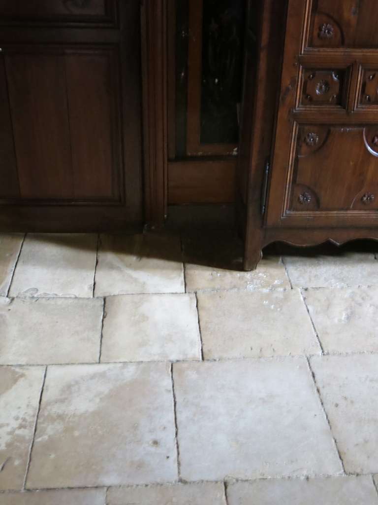 Louis XIV French Antique Burgundy Limestone Floors (Opus Roman), France, circa 1660s