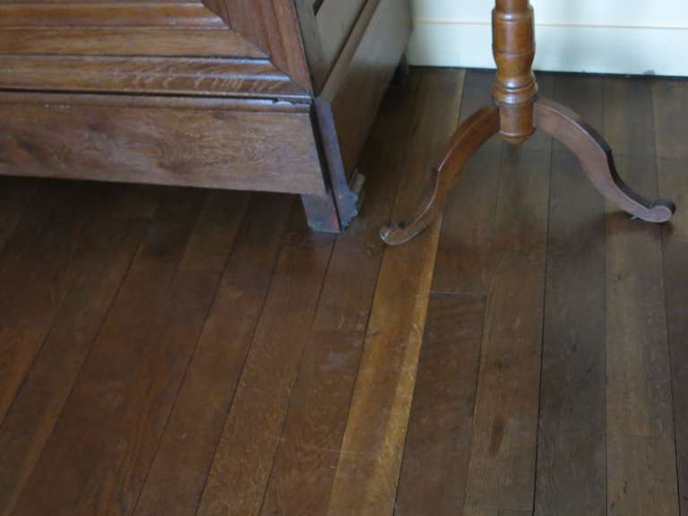 18th Century and Earlier French Antique Floor in Oak Wood Handmade in France, circa 1750s 