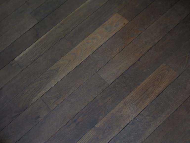 French Antique Floor in Oak Wood Handmade in France, circa 1750s  2