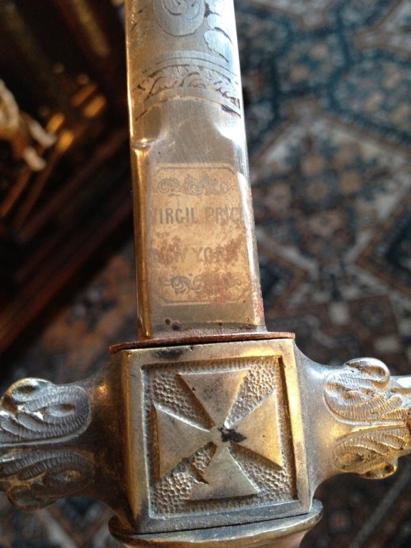 American Freemason Ritual Sword under Knight of Malta For Sale