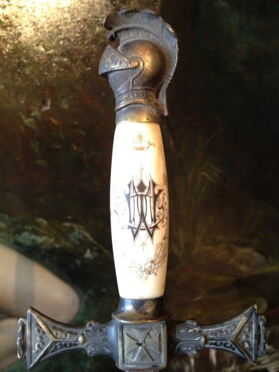 Freemason Ritual Sword under Knight of Malta In Good Condition For Sale In LOS ANGELES, CA
