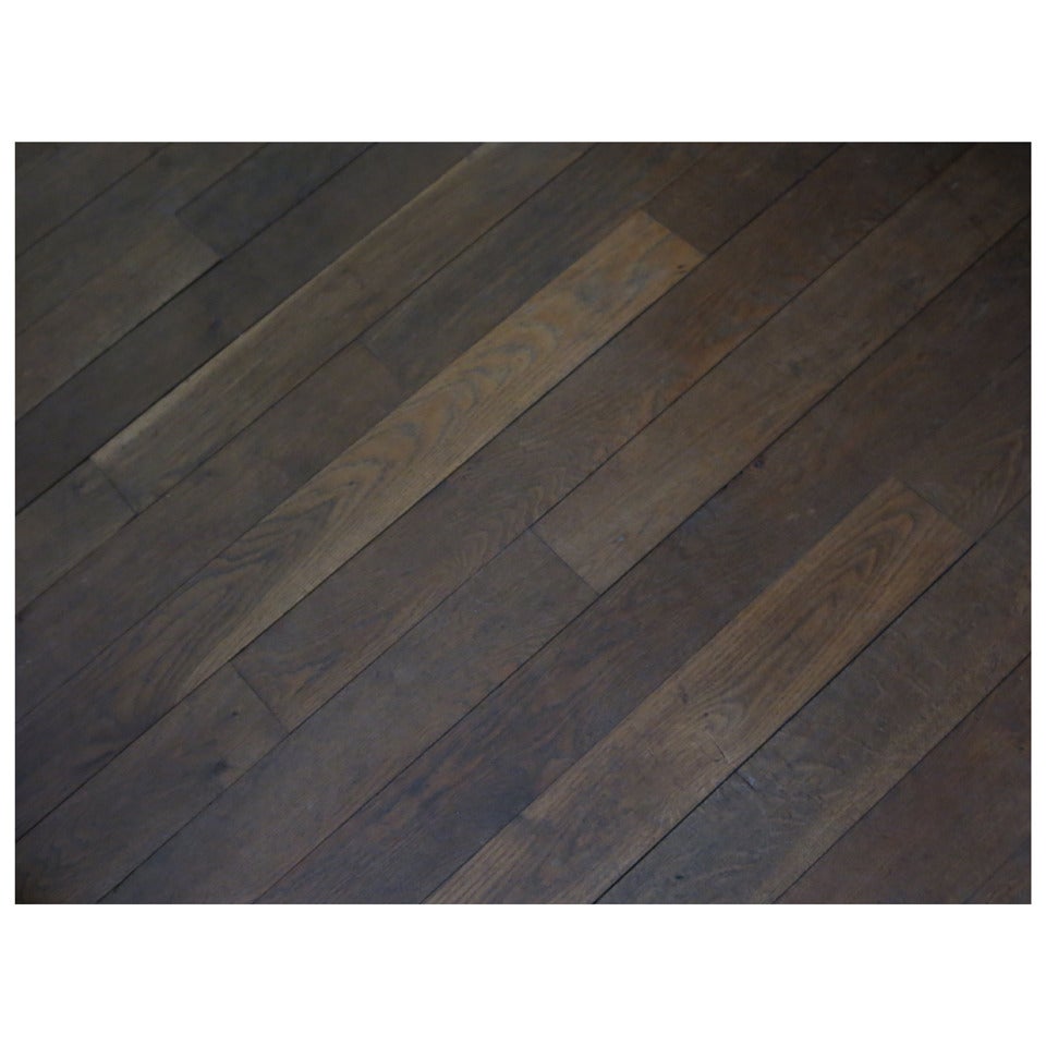French Antique Floor in Oak Wood Handmade in France, circa 1750s 