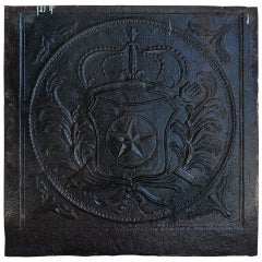 Fireback French Royal / Freemason Style in Iron from France, circa 1700s