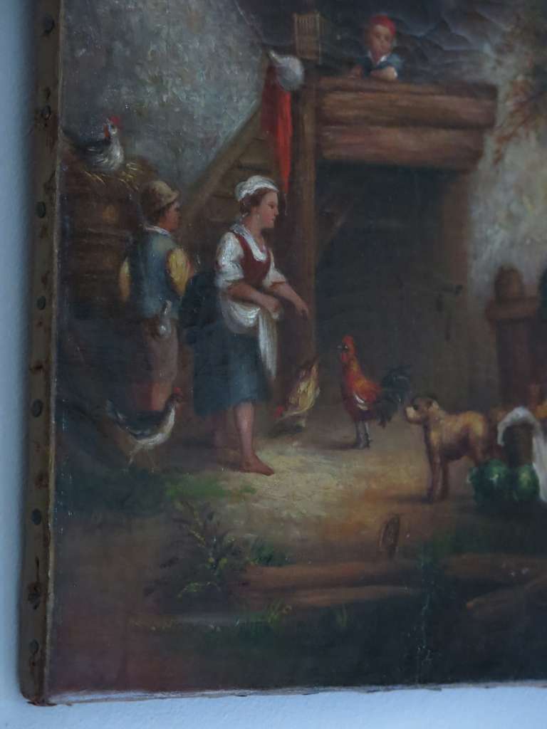 French Antique Oil Painting 