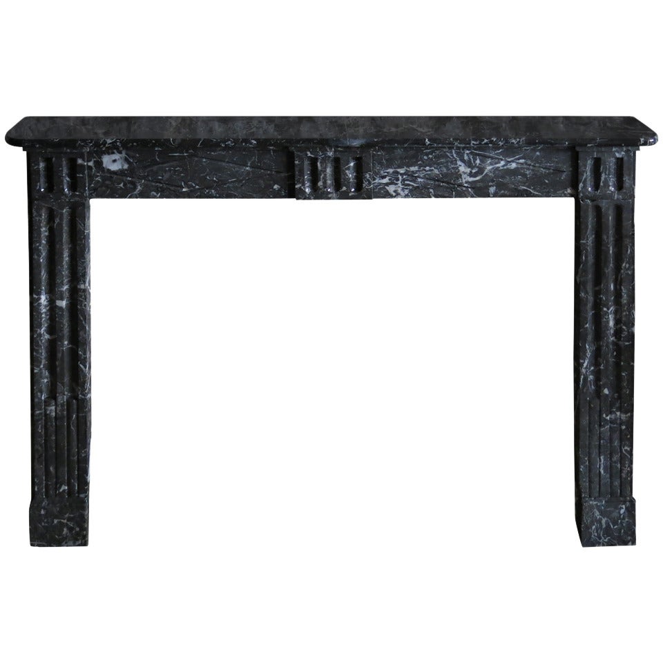 French Louis XVI Period Fireplace Handcrafted in Marble from Paris, France