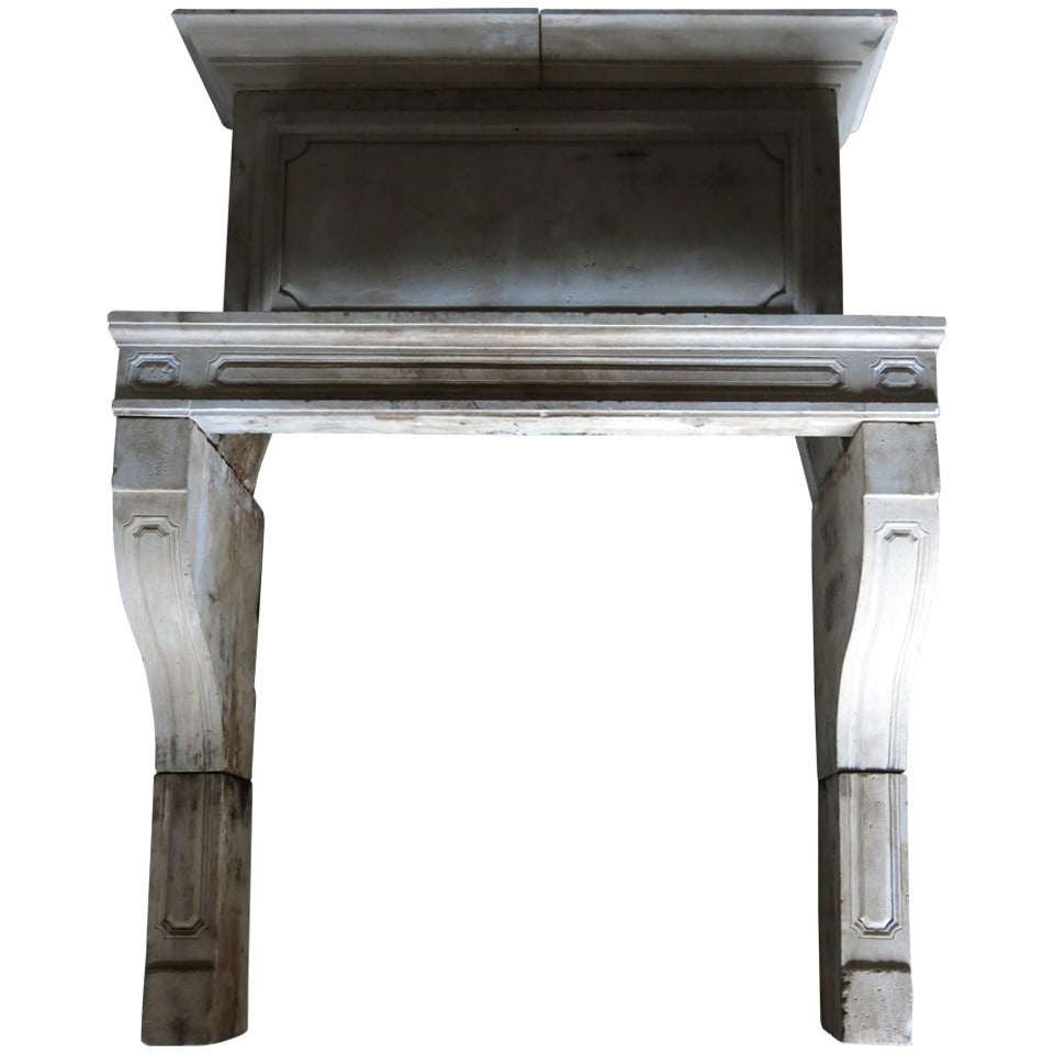 French Louis XIV Style Fireplace with Trumeau "A Cadre", circa 1750, France For Sale