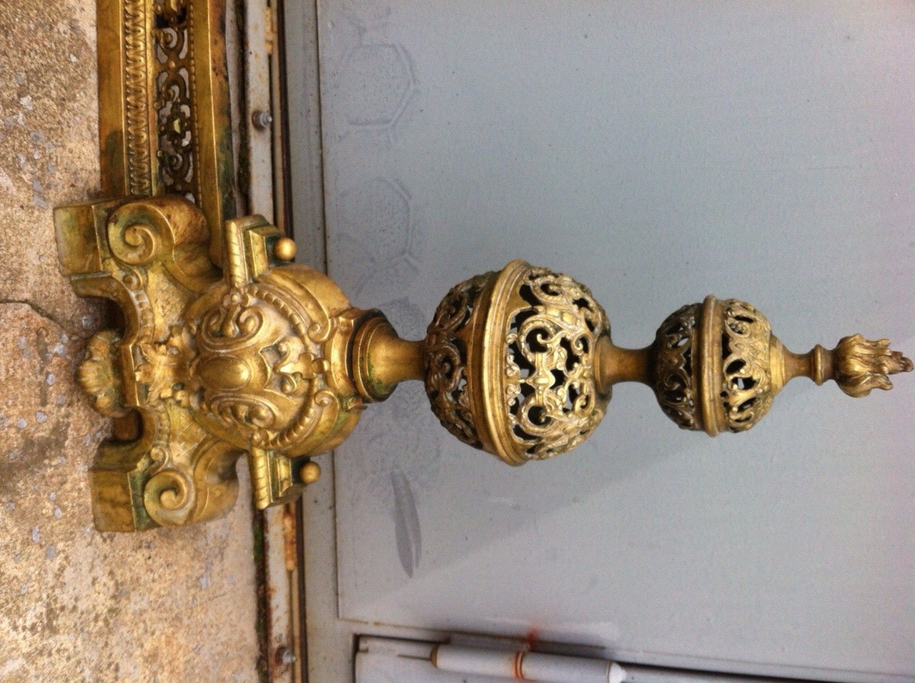 French Louis XVI Style Andirons, 19th Century, France In Good Condition For Sale In LOS ANGELES, CA