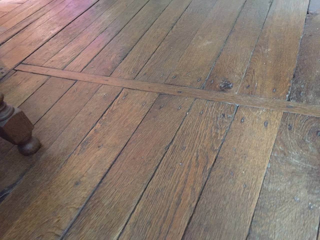 Authentic French Antique Wood Oak Floor, 18th Century, France In Good Condition For Sale In LOS ANGELES, CA