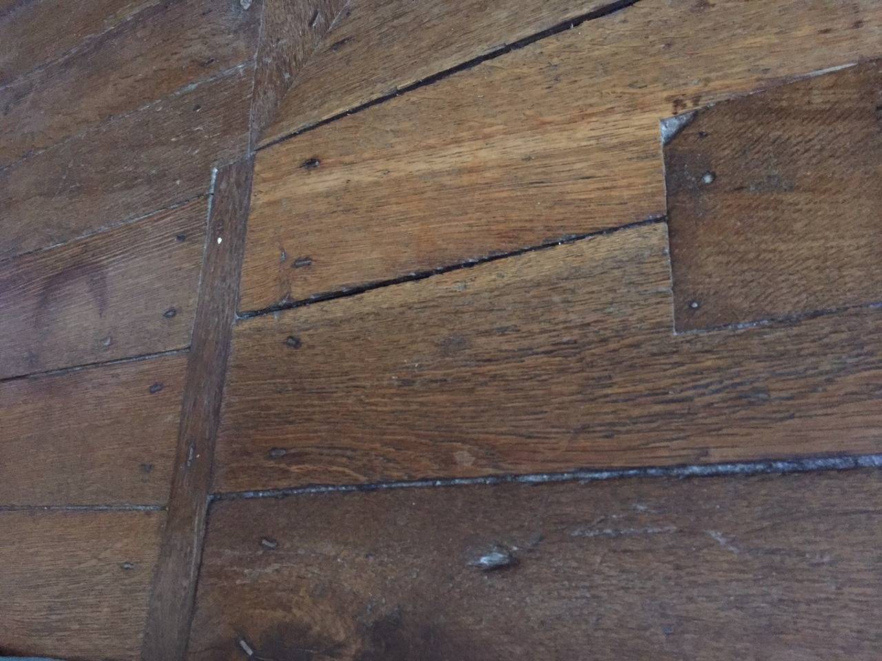 Original French Antique Solid Wood Oak Flooring, 18th Century For Sale 3