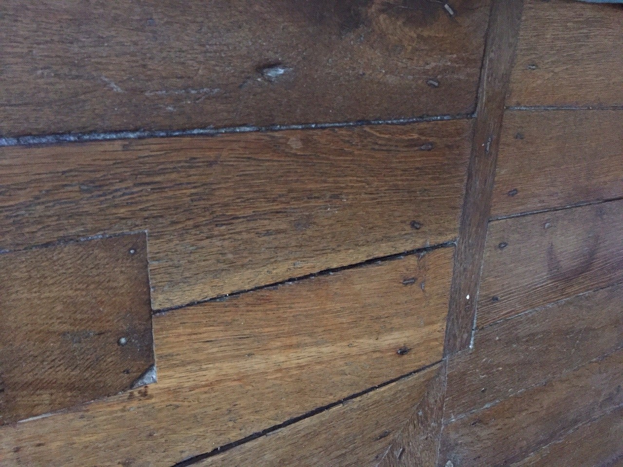 An authentic and original French antique flooring (floors) in wood 