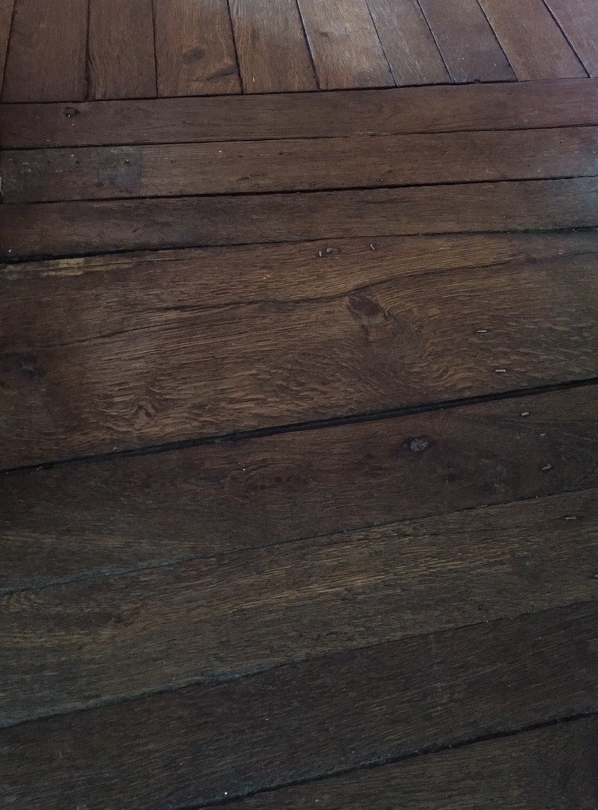 Original French Antique Solid Wood Oak Flooring, 18th Century For Sale 1