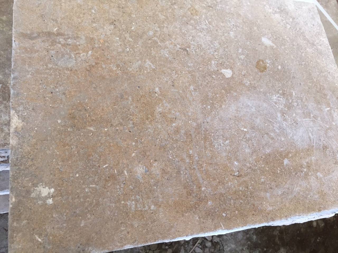 Original French antique solid limestone Dalles de Bourgogne 17th century.
Very unique and rare. In excellent condition, ready for installation.
We have a very large selection and top of the line quality-price-services.

We can cut the original