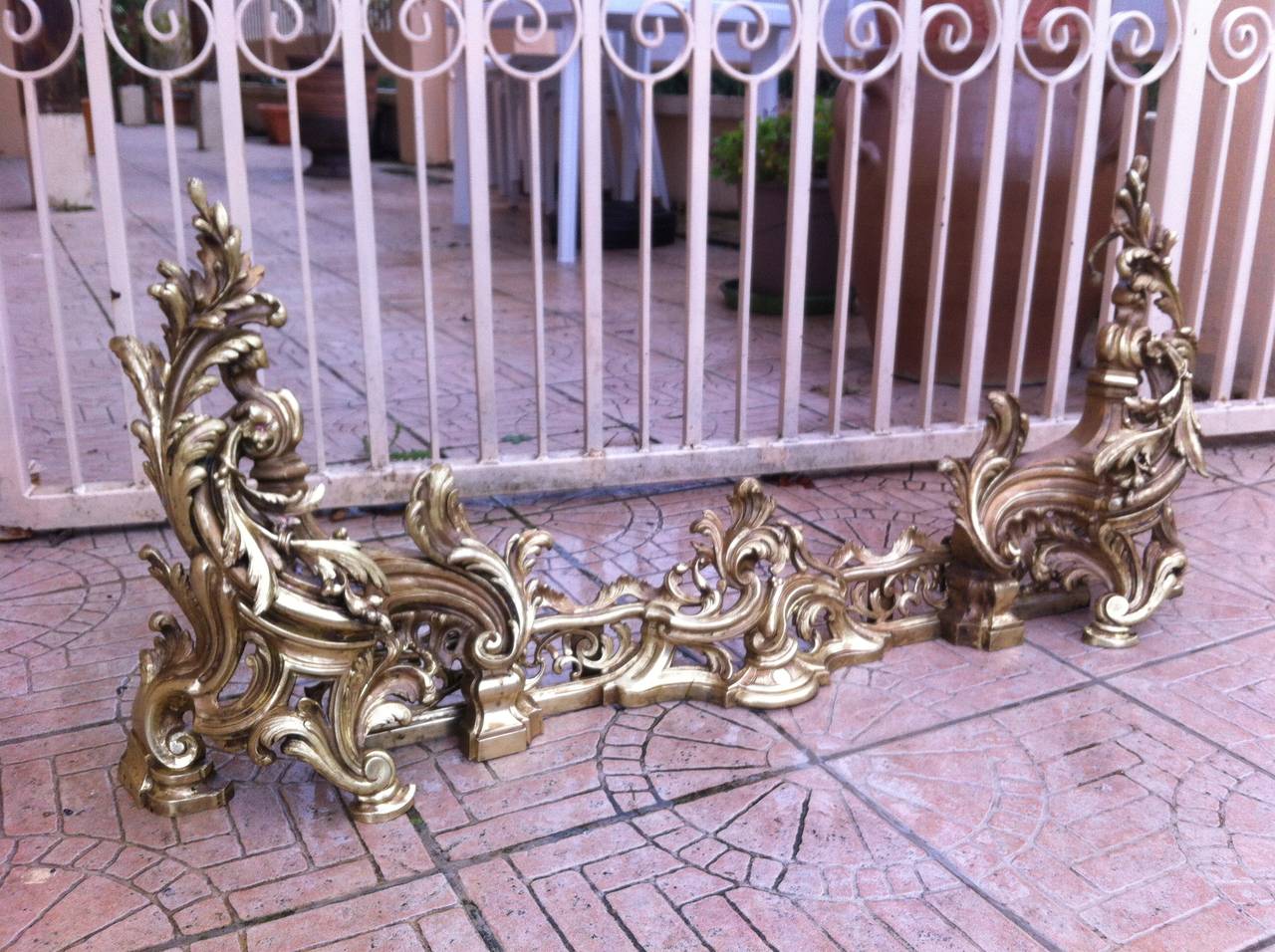 Parisian Antique Andirons Regency Style Bronze, 1800s, France In Good Condition For Sale In LOS ANGELES, CA
