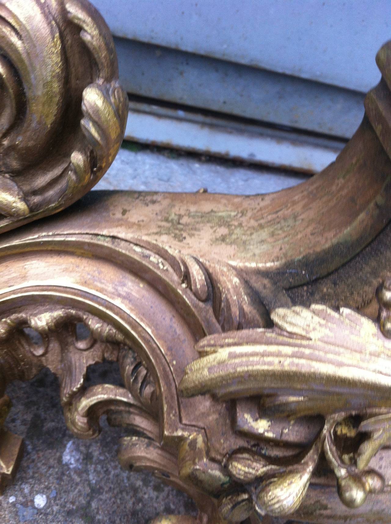 Parisian Antique Andirons Regency Style Bronze, 1800s, France For Sale 2