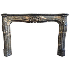 French Royalty Regence Period Fireplace Marble Original 18th Century, Paris 3