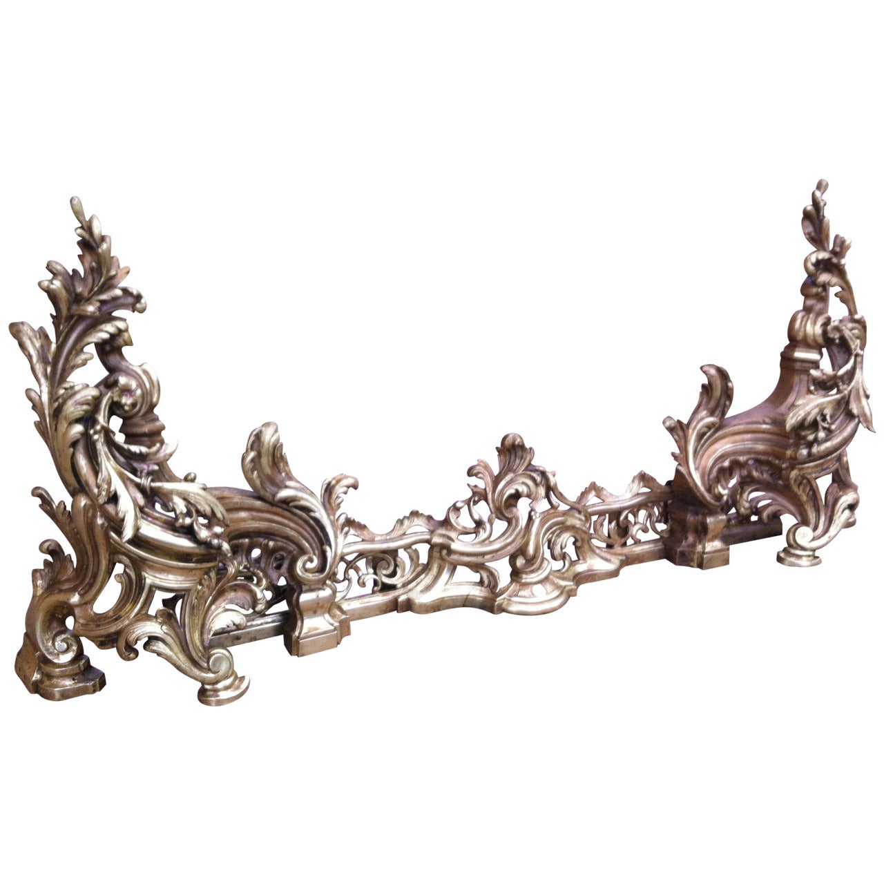 Parisian Antique Andirons Regency Style Bronze, 1800s, France For Sale