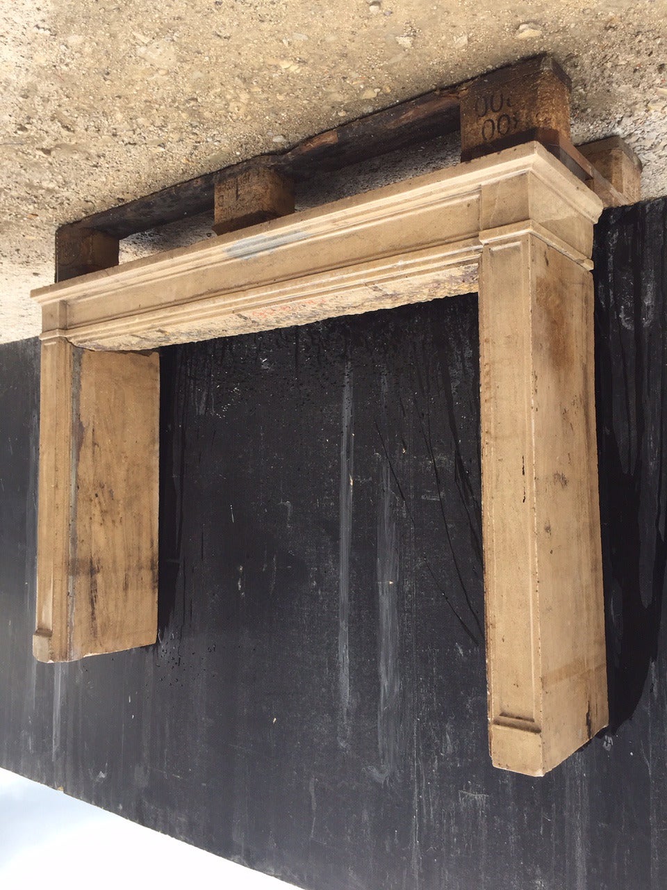 19th Century French Louis Philippe Style Fireplace Hand-Carved, circa 1830s, France For Sale