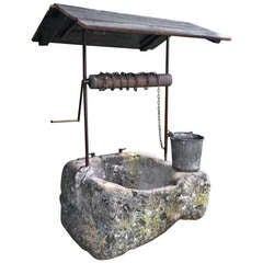 Antique Wishing Well in Limestone ca. 1700 France
