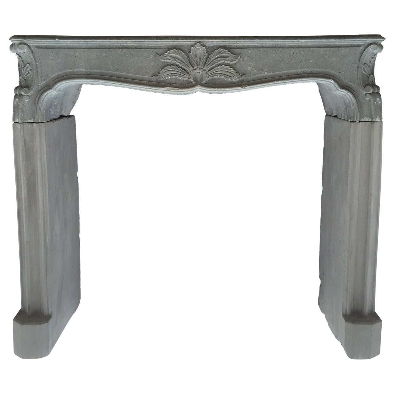 French Louis XV Style Fireplace Restored in the 20th Century, France For Sale