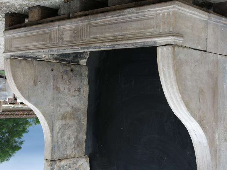 French Louis XVI Period Fireplace Handcrafted In Limestone Circa 1770s France.'. 1