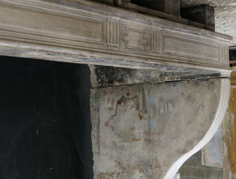 French Louis XVI Period Fireplace Handcrafted In Limestone Circa 1770s France.'. 3