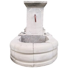Louis XIV Style Fountain Hand Carved in Limestone from France "Provence Style"