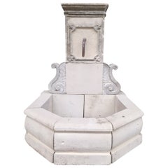 Riviera Coast Louis XIV Style Fountain Hand Carved in Limestone from France