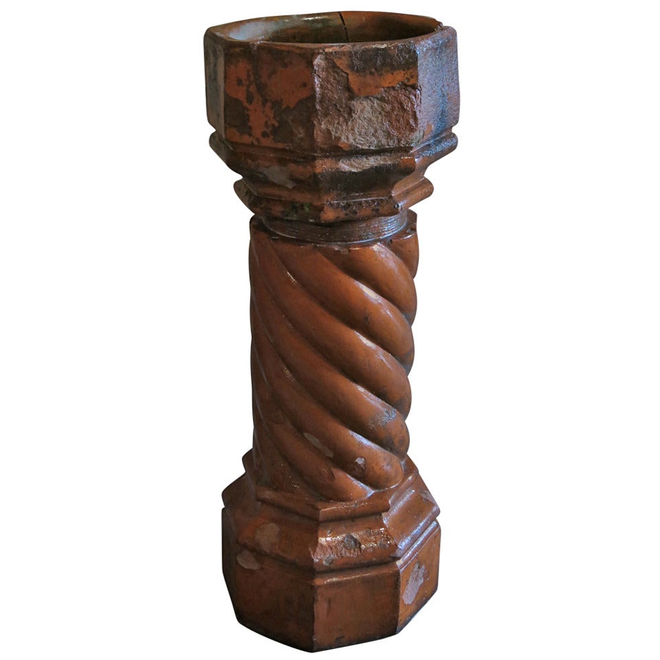 French Original Chimney in Terra Cotta, 19th Century, Paris, France For Sale