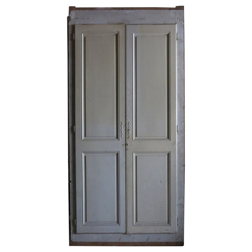 French High Cupboard Doors In Wood Circa 1850s Paris France For French High Cupboard Doors In Wood Circa 1850s Paris France For At 1stdibs