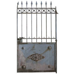 French Chateau Entry-Side Door Iron Handmade circa 1790s. Paris-France