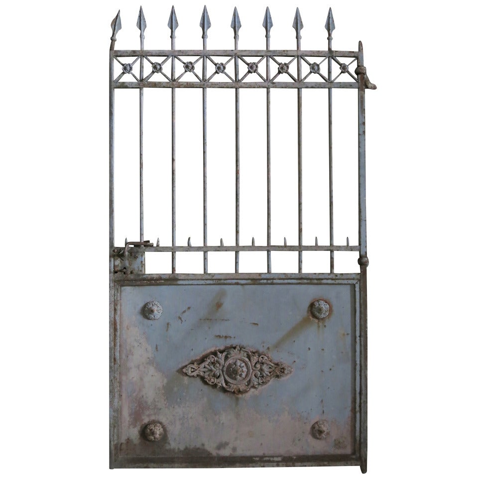 French Chateau Entry-Side Door Iron Handmade circa 1790s. Paris-France