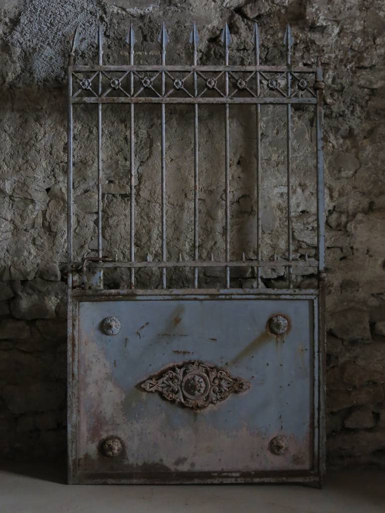 French Chateau Entry-Side Door Iron Handmade circa 1790s. Paris-France 4