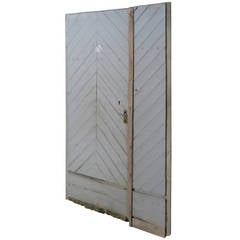 French Countryside Farm Door In Wood "Chevron" Style 18th C France.'. 6