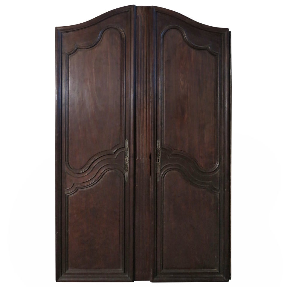 French Louis XV Period Doors in Wood circa 1730s France For Sale