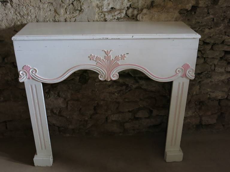 French Louis XV Style Fireplace Wood, Handcrafted, circa 1880s, Paris, France For Sale 4
