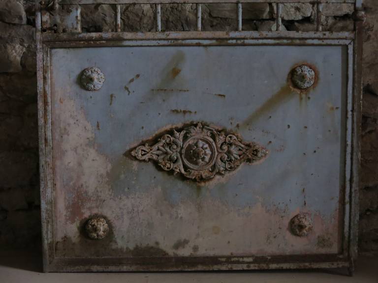 18th Century and Earlier French Chateau Entry-Side Door Iron Handmade circa 1790s. Paris-France