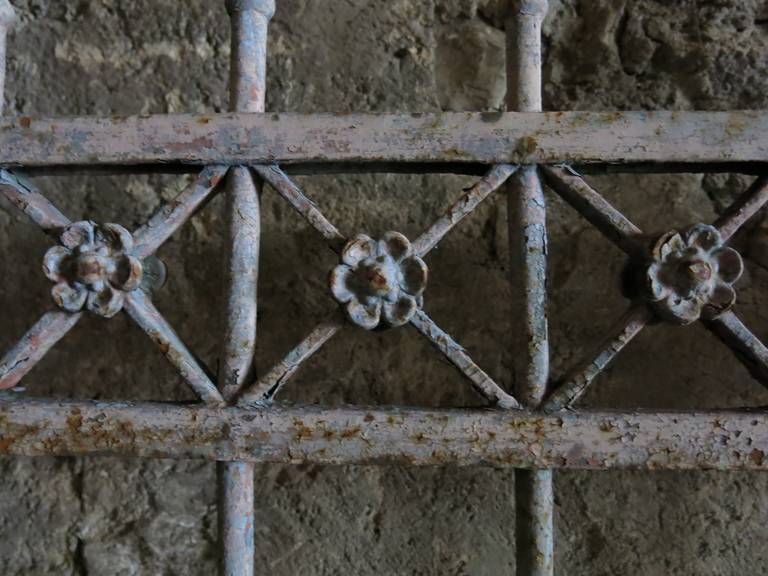 Louis XVI French Chateau Entry-Side Door Iron Handmade circa 1790s. Paris-France