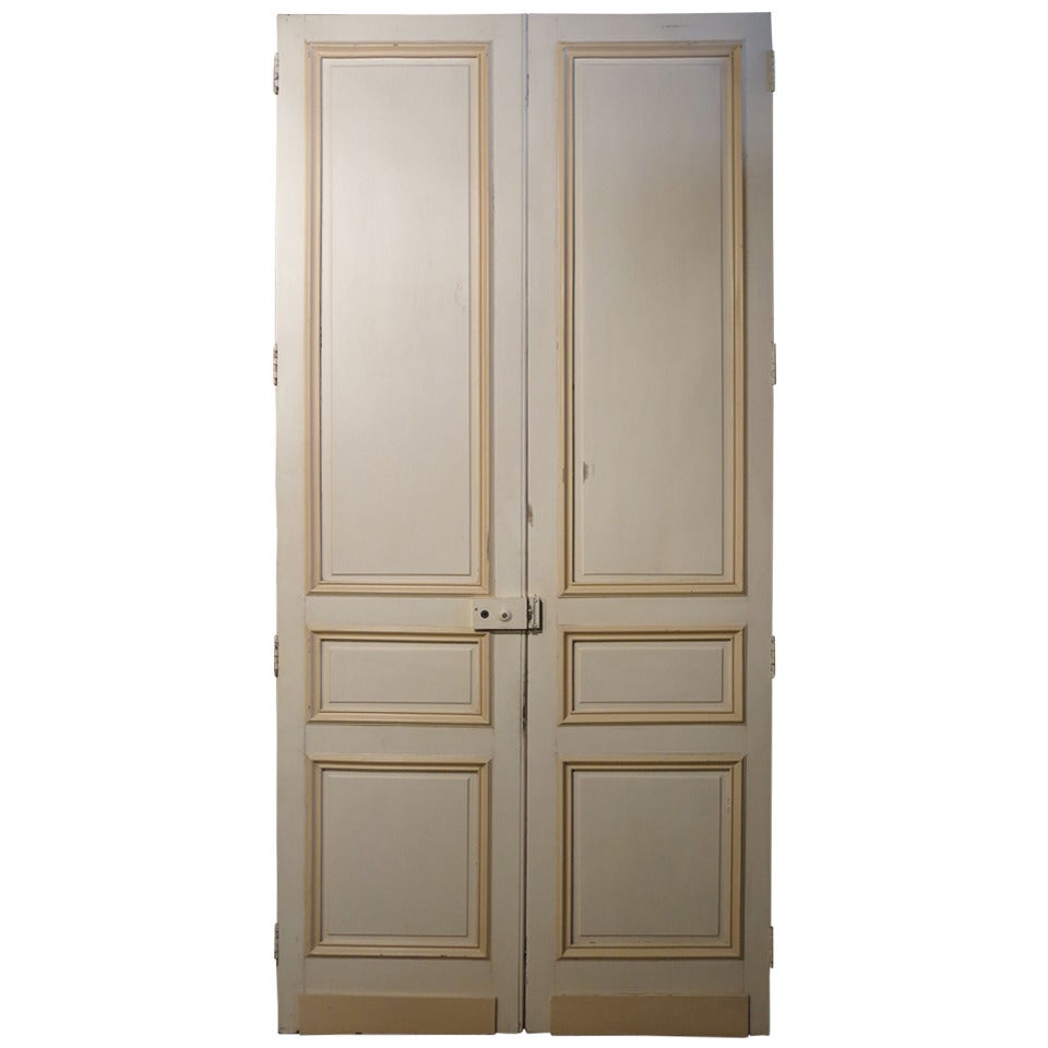 French Monumental, Louis XIII Style Doors in Wood, circa 1800s, Paris, France For Sale