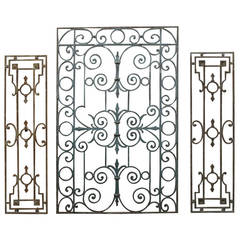 French Art Work Gates and Windows in Iron Used French Art Work Gates and Windows in Iron