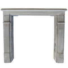 French Antique Sandstone Fireplace Handcrafted, France, circa 1820s