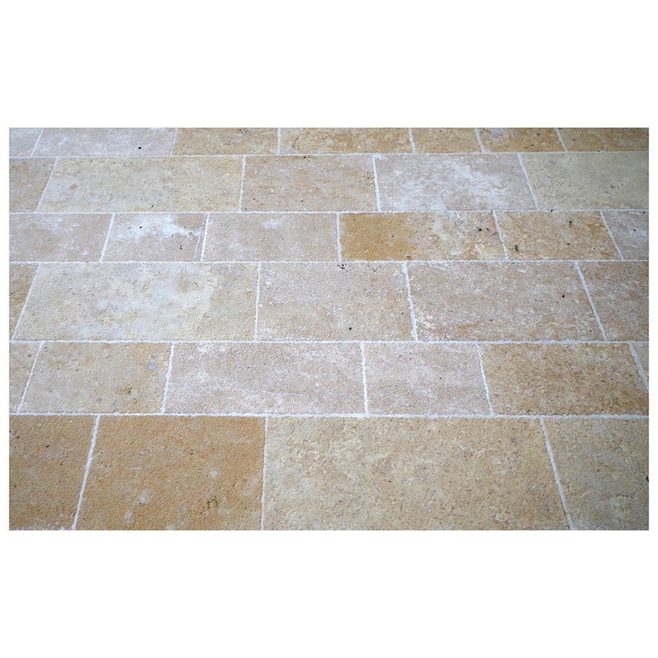 French Limestone Floors in Varied Finishes