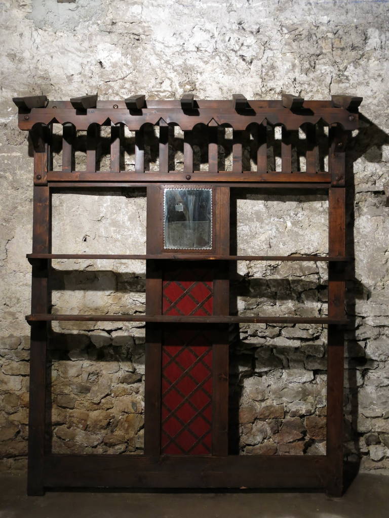 French Bibliotheque "Bookcase, " Handmade in Wood, circa 1880s, Paris
