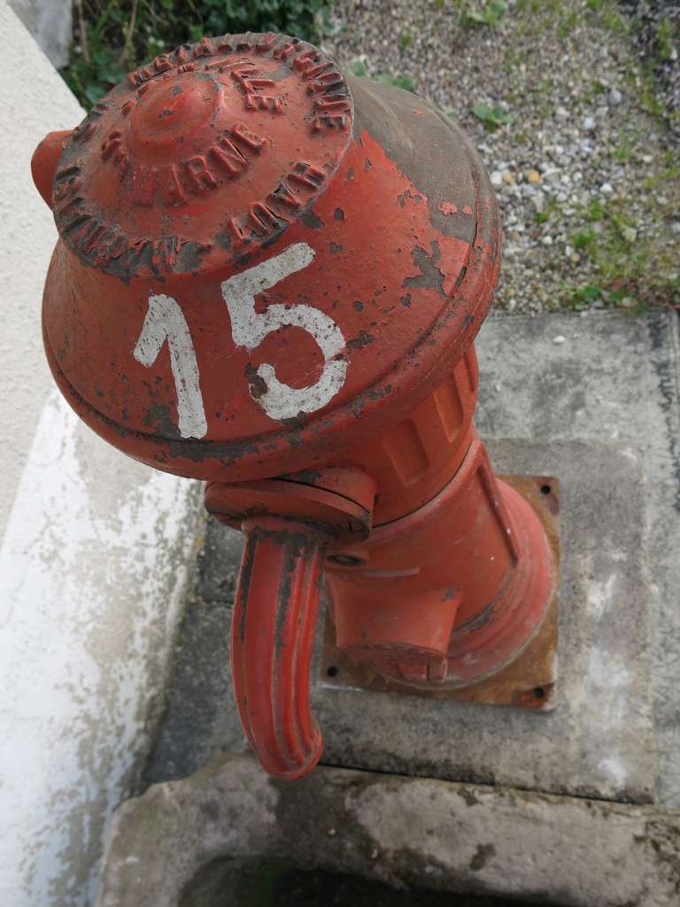 Fountain with Hydrant from France in Stone and Solid Iron, 19th Century, France In Good Condition For Sale In LOS ANGELES, CA