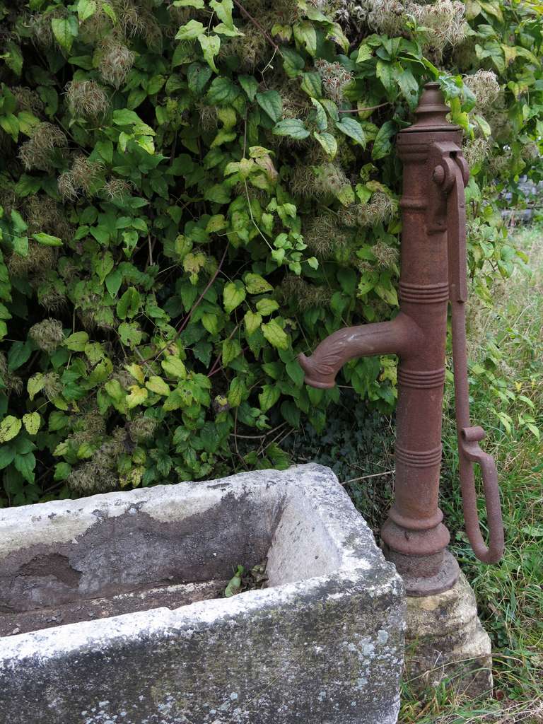 French Village Water Pump in Antique Limestone from France, 19th Century For Sale