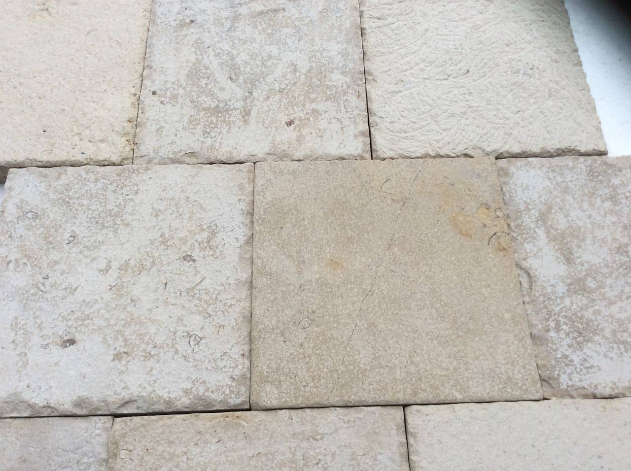 French Limestone Flooring Louis XIII Style from France In Good Condition For Sale In LOS ANGELES, CA