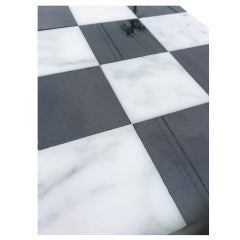 Floors Black and White Marble French Style