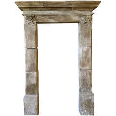 Door surround in limestone from Provence, France.
