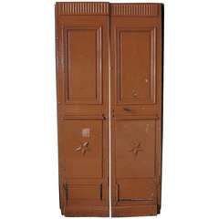 Original pair of wood doors from main entrance. From France, 19th century .'. 3