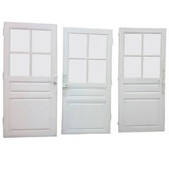 Three French Louis Philippe Style Interior-Doors Handcrafted Wood, Paris, France 5