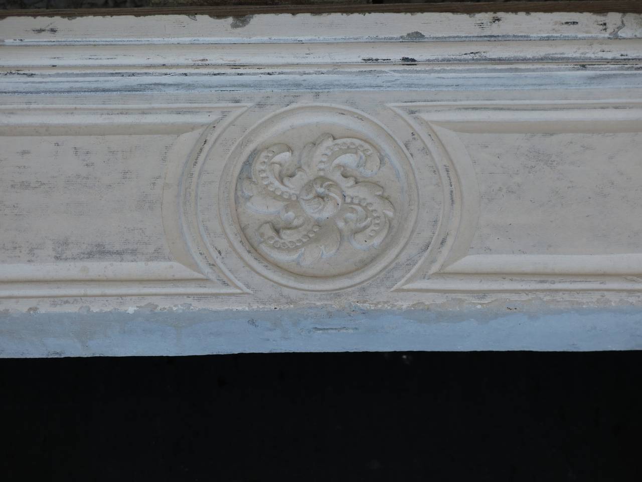 French Louis XVI Style Fireplace Hand Carved Limestone from France, 19th Century In Good Condition For Sale In LOS ANGELES, CA